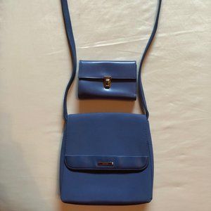 Blue Nine West Cross-Body Purse & Matching Wallet